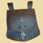 Preview: Wikinger Gürteltasche mit Knotenmuster und Flechtnähten