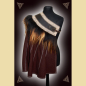 Preview: Short, brown musketeer coat, decorated with sheepskin and embroidered borders