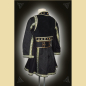 Preview: Costume set consisting of tunic, bolero jacket, and belt, black