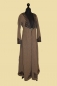Preview: Female Viking cloak taupe and dark brown