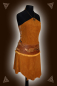 Preview: Light brown leather outfit set with feathers and fringes