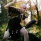 Preview: Leather skirt with bones and beads