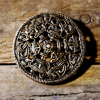 Viking disc brooch in borre style