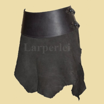 Preview: Kurzer Lederrock aus Ziegenleder