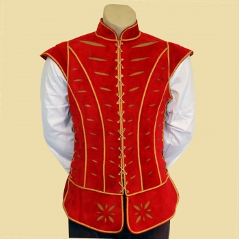 Slashed doublet - red + natural