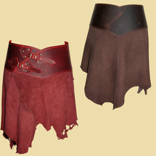 Asymmetrischer Lederrock