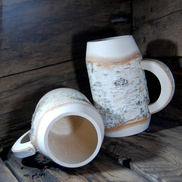 Birch wood jug