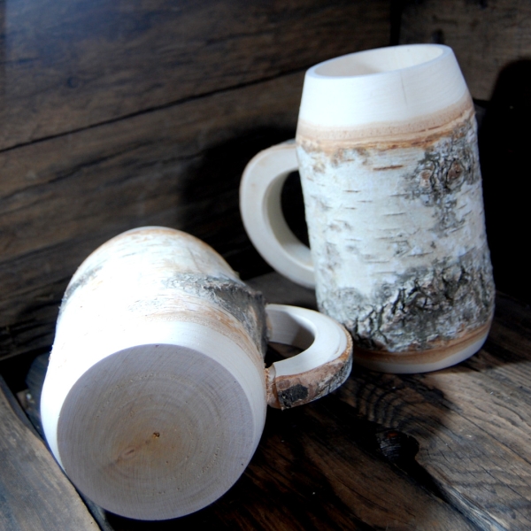 Birch wood jug
