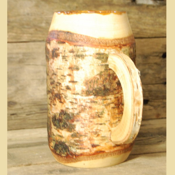 Birch wood jug