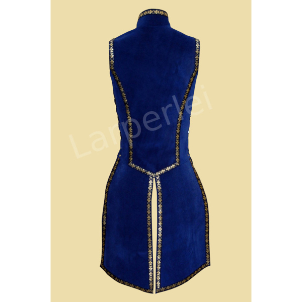 Prunkwaffenrock aus Leder, blau
