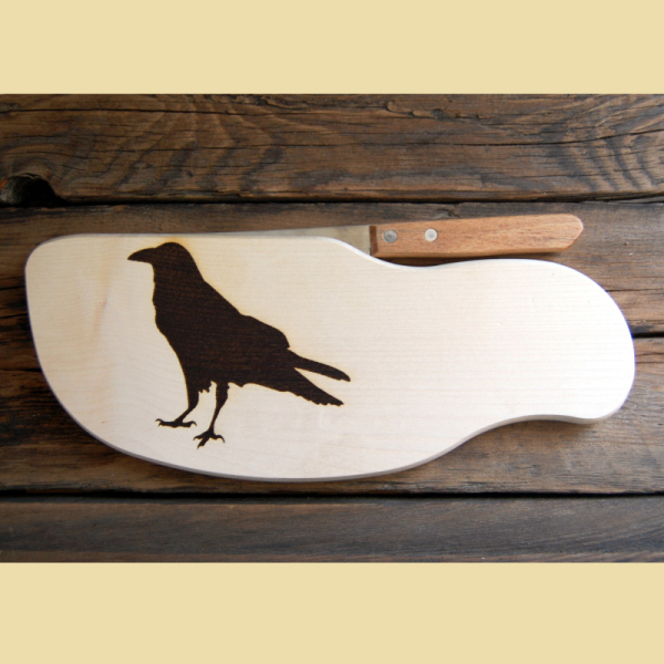 Dining board with knife slot - Raven