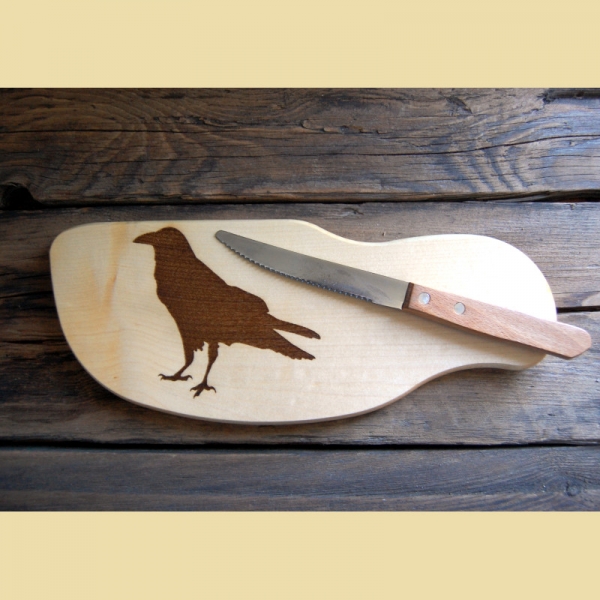 Dining board with knife slot - Raven