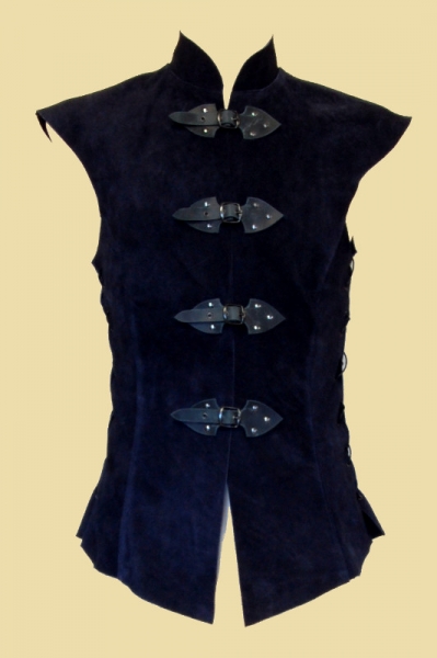 long leather doublet
