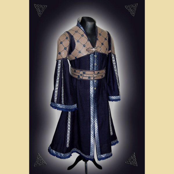 Larp Outfit aus Leder und Leinen für Männer