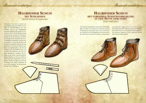 Kleidung des Mittelalters selbst anfertigen - Schuhe des Hoch- und Spätmittelalters