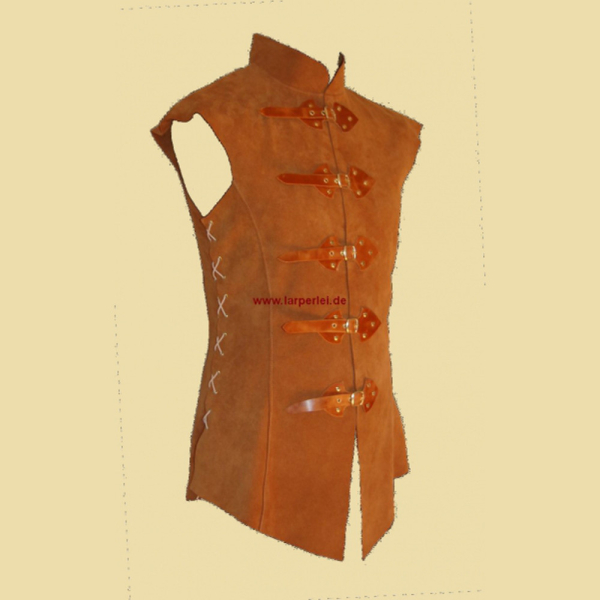 long leather doublet