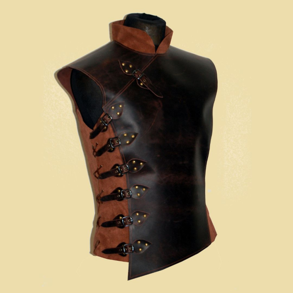 Asymetric soft leather armour