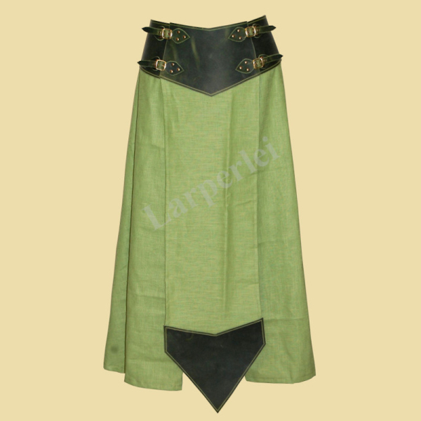 Kampfrock aus Leinen und Leder
