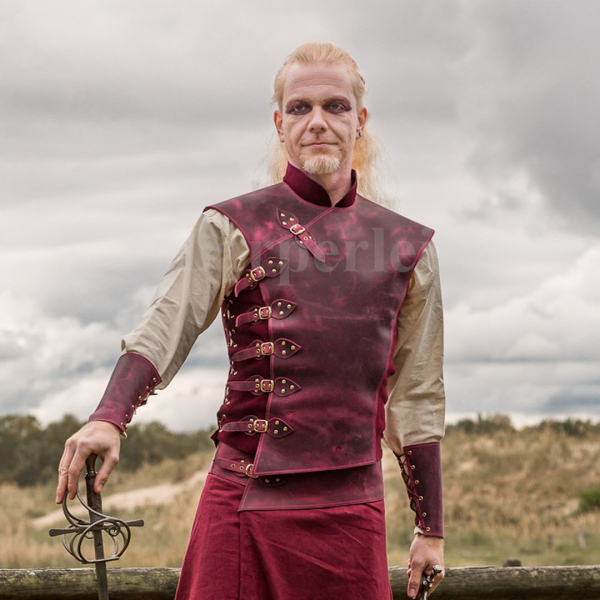 Asymetric soft leather armour