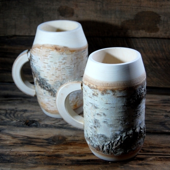 Birch wood jug