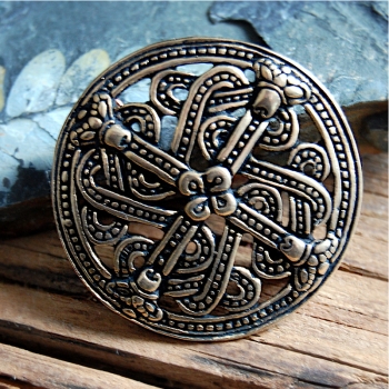 Wikinger Scheibenfibel im Borrestil