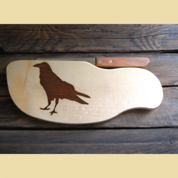 Dining board with knife slot - Raven