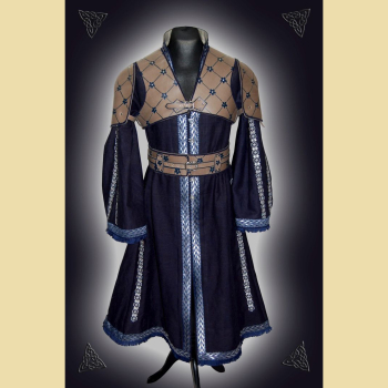 Larp Outfit aus Leder und Leinen für Männer