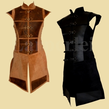 Verstärkter Waffenrock - schwarz und hellbraun