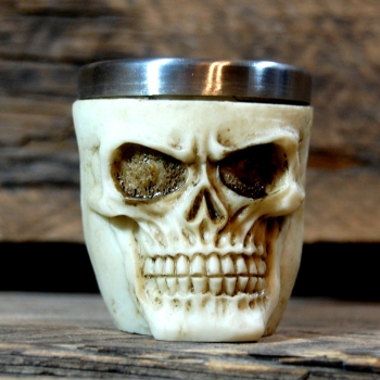 Shot glass in skull design