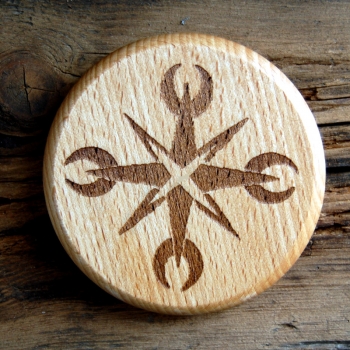 Wood cover for Glasses and Mugs - black Ice