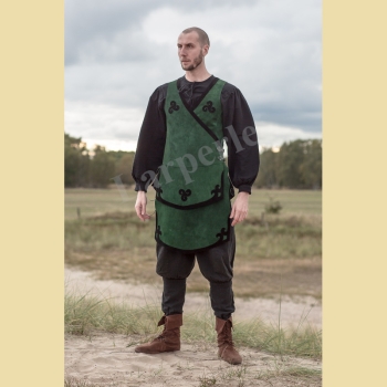 Asymmetrischer Lederwaffenrock für Herren