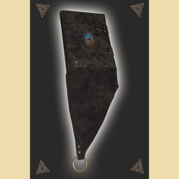 Girdle book bound in dark brown leather